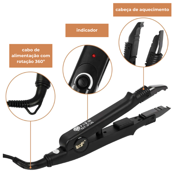 FERRO DE EXTENSÕES DE QUERATINA RETO - Image 3