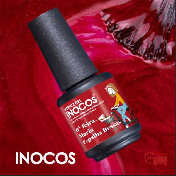 VERNIZ GEL INOCOS 6fa MARIA ESPALHA BRASAS, 15ML